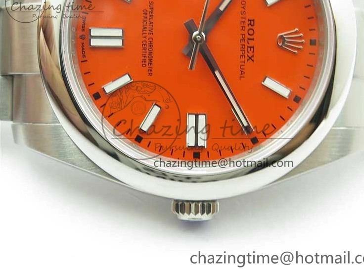 1103 Casual Oyster Perpetual 41mm 124300 EWF Best Edition Red Dial on SS Bracelet A 2856